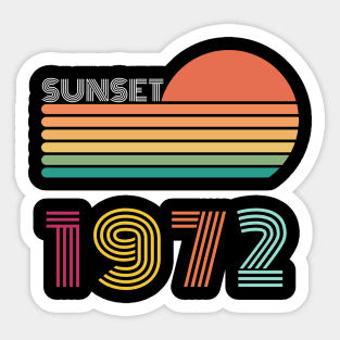 Sunset Retro Vintage 1972 Sticker